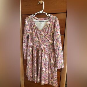 Mini Boden unicorn enchanted garden longsleeve dress